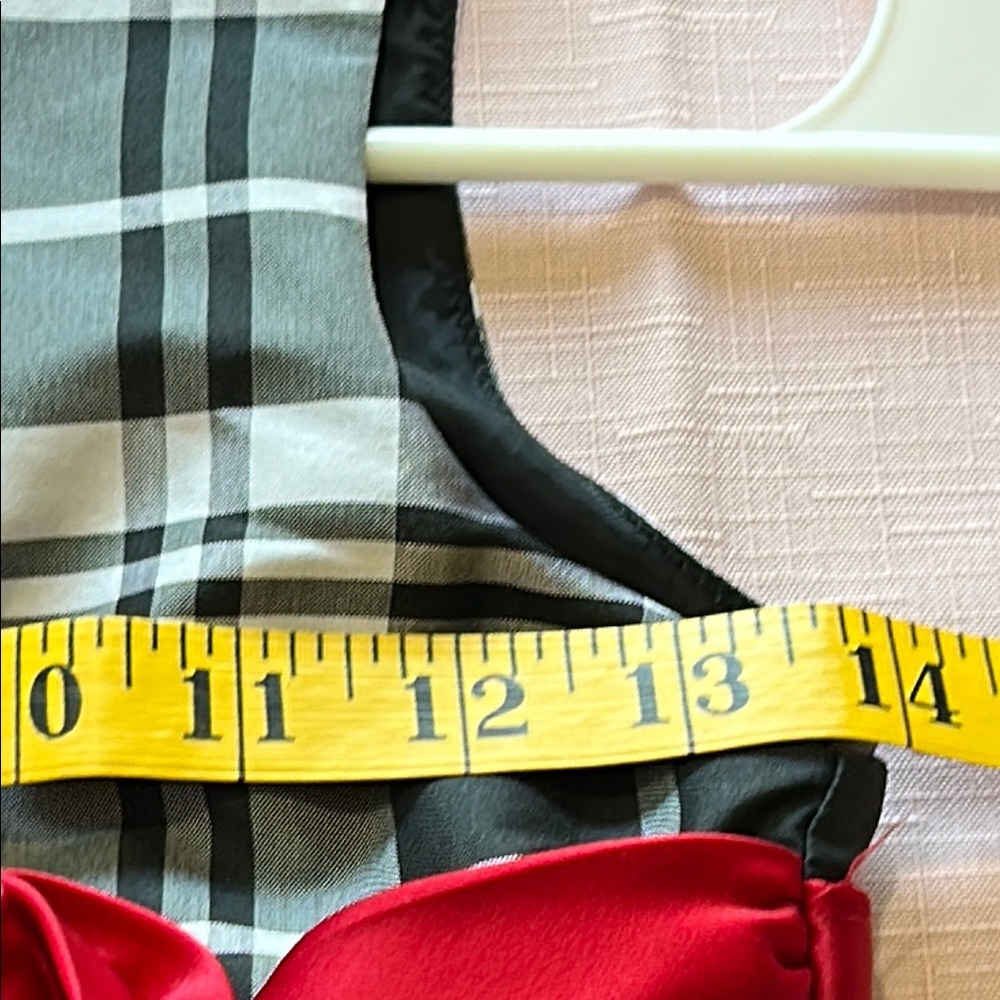 Cherokee Black and White Plaid Dress with Red Sash - Picture 11 of 12